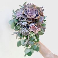 Cascading Wedding Bouquet – Succulent Artworks