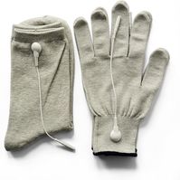 Pair of Conductive Fiber Electrode Gloves With Conductive Massage Socks With Adapter Electrode Lead Wires for TENS/EMS Machine
Brand: KONMED
3.6 3.6 out of 5 stars   (110) | Search this page
$29.99$29.99 $29.99 per Count($29.99$29.99 / Count)
FREE Returns 
May be available at a lower price from other sellers, potentially without free Prime shipping.
Use of Trace 60 Conductive Spray (not included) or other electrolyte solution is generally required.
Gloves & Socks size is OSFM - ONE SIZE FITS MOS