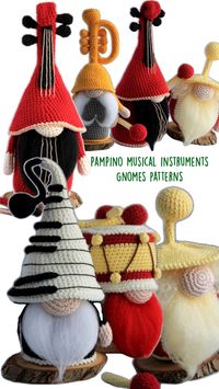 PamPino Musical Instruments Gnomes Crochet Patterns