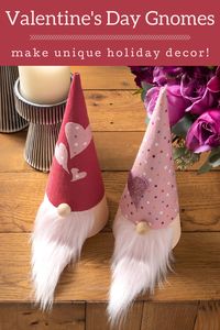 Learn how to make the cutest Valentine's Day gnomes to accent your seasonal decor! This is such an easy project - great for kids or adults.