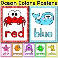 These fun Ocean / Under the Sea theme color posters will look fantastic on your classroom wall! The words are editable so you can change the language if you like.