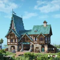 The Rustic Manor Collab with @ataj.builds Download Available on patreon ( link in bio ) #minecraft #minecrafthouse #minecraftideas #minecraftbuilds