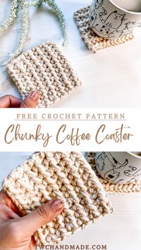 Easy Chunky Coffee Coaster - Tender Warm Creations