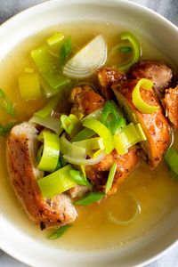 Miso Chicken in Ginger, Leek and Scallion Broth Recipe - NYT Cooking