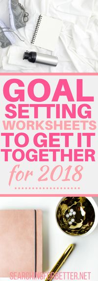 Get ready for the New Year with these goal setting worksheets. I LOVED these printables are great to keep track of my resolutions. They're easy templates to use - for life, fitness or even couple goals!! #1 is my favourite and is a productivity game changer. #goals #2018 #newyear