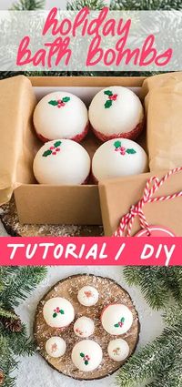 You can learn how to make holiday bath bombs with easy to follow tutorial. Full recipes and lots of pictures. Perfect handmade gift idea to DIY.