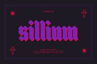 A modular blackletter font. Inspired by blackletter type styles. Sillium is built on modular basis. Determine the grid and create a complete set of cohesive characters (a-z) and multilanguage characters (latin based) in either lowercase or uppercase.