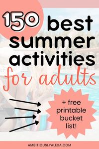 summer activities for adults