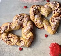 Sourdough Brioche Hearts (raspberry & white chocolate!)