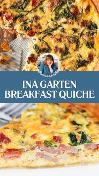 This savory Ina Garten Breakfast Quiche is prepared using country ham, new potatoes, eggs, aged gouda, and a flaky pie crust. This hearty quiche recipe is a perfect breakfast or brunch dish that takes about 50 minutes to prepare and can serve up to 6 people.