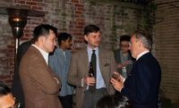 Bailey, Gary Shteyngart, and [I don’t have person on left’s info] in conversation while people behind them prepare to smoke. Taken at The Armoury’s celebration of tweed with Tailor Caid. #menswearnyc #menswear #thearmoury #thearmourynyc #tweed #tweedsportjacket #stylenyc #fashionnyc #garyshteyngart #tailorcaid #fallstyle #menswearfall