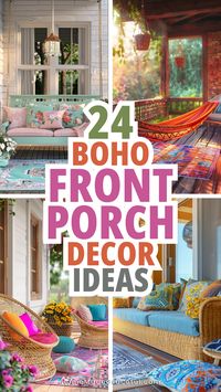 Transform your outdoor space with these 24 boho front porch decor ideas! Perfect for creating a cozy and stylish entryway, explore boho front porch ideas for small spaces, summer setups, and covered porches. Discover creative decor tips with boho rugs, swings, and furniture. Whether you want a bohemian vibe or aesthetic inspiration, these ideas will make your front porch a welcoming retreat. Find front porch decorating ideas for summer and cozy small front porches.