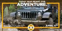 Jeep 4x4 Day - April 4 The Jeep brand founded Jeep 4×4 Day to celebrate adventure seeking in a Jeep brand 4×4. The Registrar at National Day Calendar declared the day to be celebrated annually beginning in 2016.