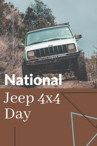 Celebrate National Jeep 4x4 Day with The National Daily Calendar Show broadcast! Learn fun facts & the interesting history behind the Toyota Jeep Wrangler. These off road sporty cars are a great vehicle for anyone. #thenationaldailyshow #jeepwrangler #jeep4x4day