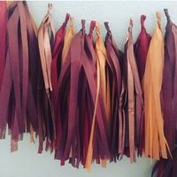 fall Tassel Garland / fall tassle garland / tassel banner  Tissue Paper garland- brown, rose gold, goldenrod, burgundy