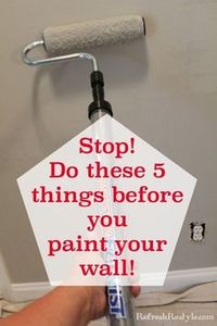 How to prep walls before painting them! Give your walls a professional look with these 5 simple tips to do before you crack open that can of paint!