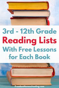 Reading Lists With Free Lessons for Each Book