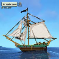 A Bermuda sloop, part of the pirate island I'm currently building - Now available via my patreon !