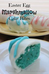 Easter Egg Marshmallow Cake Bites - Wheel N Deal Mama