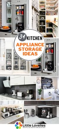 34 Best Kitchen Appliance Storage Ideas