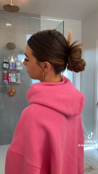 Easy Bun for Back to School with Braids #braidedhairstyles #backtoschoolhair #hairtutorial #simplehairstyles #hair #hairstyle #cutehairstyle #braidedbun #hairbuntutorial #braidedhairtutorial #cutehair