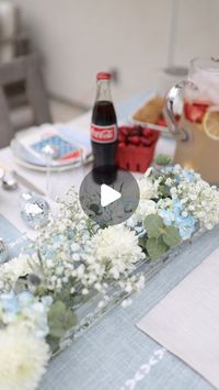 Deborah Trette on Instagram: "Fourth of July centerpiece! I used the viral amazon acrylic vase and it’s SO GOOD! It took me no time to put together and it came out beautiful — If you love hosting, it’s definitely a must! 💫🌷🇺🇸 comment vase and I’ll send you a link directly to shop this video!

flowers @traderjoes 

save & share! This exact vase can be found under my amazon storefront and @shop.ltk 

#amazonhome #amazonfinds #amazonfavorites #floralarrangement #diyfloralarrangement #diyparty #fourthofjuly #happyfourth #backyardparty #partydecor"