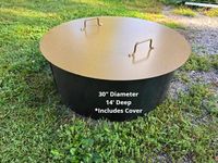 Fire Pit With Cover 30" Diameter x 14" deep