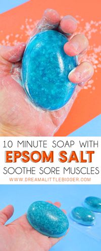 Don't have time to soak in the bath? These 10 minute epsom salt soaps are just what you need to soothe sore muscles in the shower!