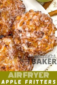 Easy Air Fryer Apple Fritters are sweet desserts to give your mother for Mother's day