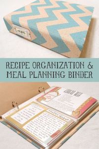 Recipe Organization and Meal Planning Binder