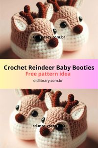 Crochet reindeer baby booties are an adorable and cozy choice to keep your baby’s feet warm during the winter.