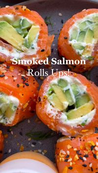 SMOKED SALMON ROLL UPS #SmokedSalmon #Salmon