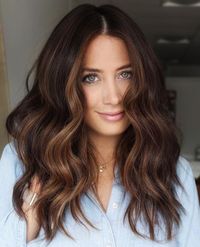 Dark Warn Brown hair with Subtle Highlights