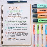 Dicas de estudos para começar 2019 ótimo e arrasando na escola By Carol 💚🐬 #dicas #comoirbemnaescola #stabilo #studygram #study #studygrambr