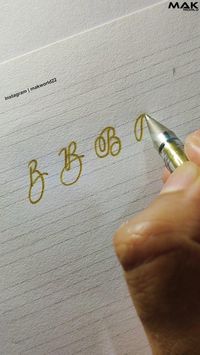 What's your favorite B?? Share with someone whose name starts with B❤️❤️ . . . . Pen used : uni-ball signo 0.8 pen(Golden) . . . #Handwriting #calligraphy #calligraphie #calligrafia #calligraphia #kalligraphie #kalligraphy #lettering #letteringdaily #calligraphypractice #calligraphybeginner #art #artreel #artvideo #viralart #reelsinstagram #reelviral #lettering #letteringdaily #art #trending #alphabets