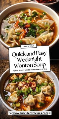 A simple, flavorful wonton soup that's perfect for a weeknight dinner—ready in just 30 minutes!