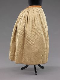 Petticoat  Date: 1795 Culture: French Medium: silk, cotton Dimensions: Length at CB: 36 in. (91.4 cm)