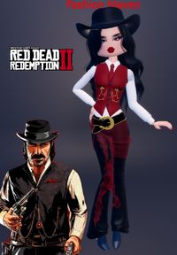 Roblox dress to impress the theme was "Boss" red dead redemption