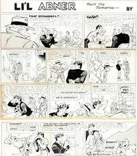 Original Comic Art:Comic Strip Art, Al Capp with Frank Frazetta Li'l Abner Sunday Comic StripOriginal Art dated 11-4-56 (United Feature Syndicate, 19... Image #1