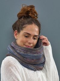 Heather & Bracken Cowl Blue - Manos Heather & Bracken Cowl in Alpaca Heather. See our great prices and fast service.