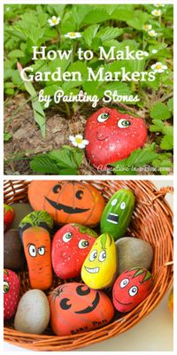 How to Make Garden Markers by Painting Stones: What do you think? These are so cute!