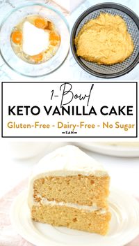 Keto Vanilla birthday Cake