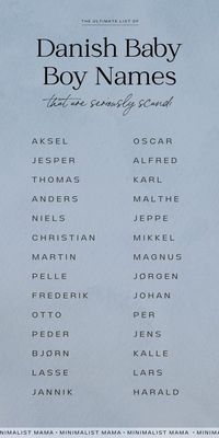 Searching for unique, uncommon baby boy names and want to honor your Scandinavian heritage? These Danish boy names (that could also be called Viking baby names) are all totally Scandinavian and full of some seriously hidden gems & name inspiration!