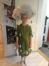 Fastelavn. Sky med græsmark 🌧🌱🌸🌼⚡�️