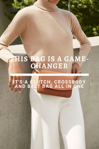 Learn more about Cuyana's 3-in-1 bag on SheFinds.com. #beauty #fashion #crossbody #handbags #clutches #beltbag