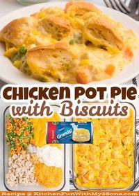 With just a handful of ingredients and a few minutes of prep, this Chicken Pot Pie with Biscuits is always a family favorite. Perfect for busy weeknights, it's ready in just 30 minutes!