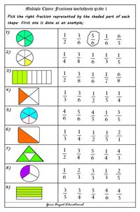 Fractions interactive exercise for 5. You can do the exercises online or download the worksheet as pdf.