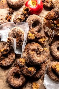 Baked Cinnamon Crunch Apple Cider Doughnuts | halfbakedharvest.com