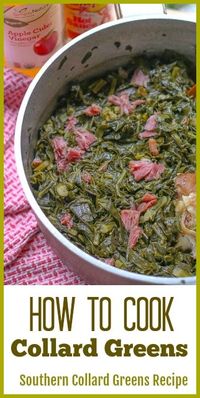 If you love Southern Soul Food, then you will love this Southern Collard Greens recipe. I take you step-by-step on how to cook collard greens just like your grandma would have made them. They turn out soft, tender, and flavorful.