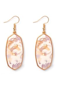 Lomar Resin Dangle Earrings in Light Pink | Charming Charlie